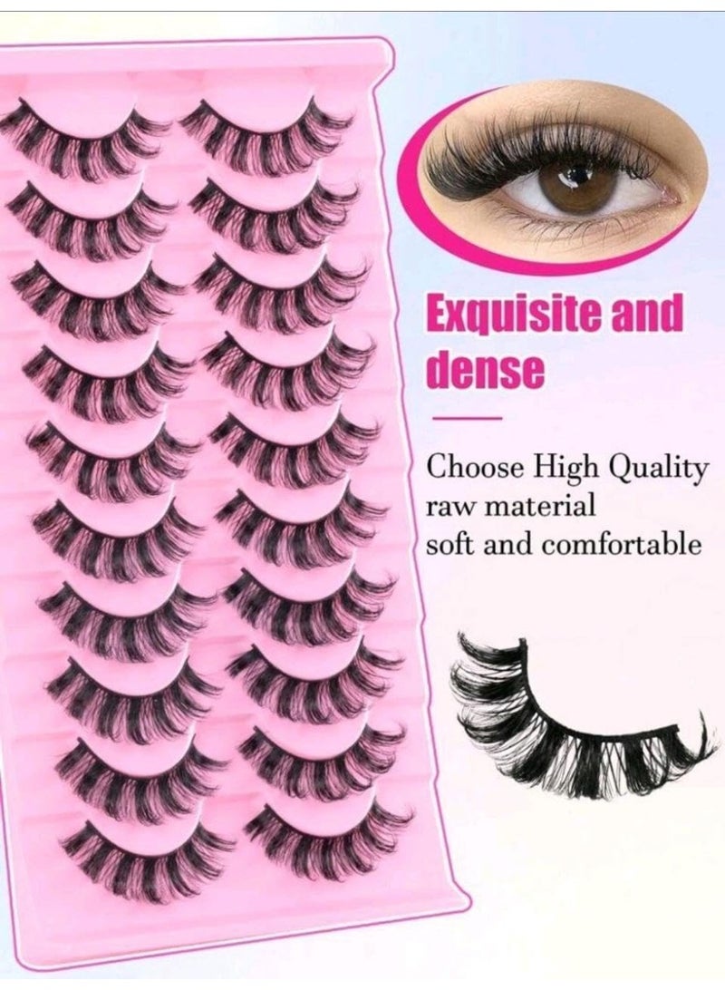 SHEIN-10Pairs Natural False lashes- Fluffy lashes - Image 3